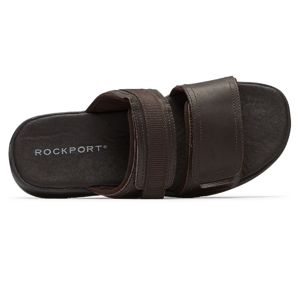 Rockport Mens Lucky Bay Dress - Slides Brown - SJW836029